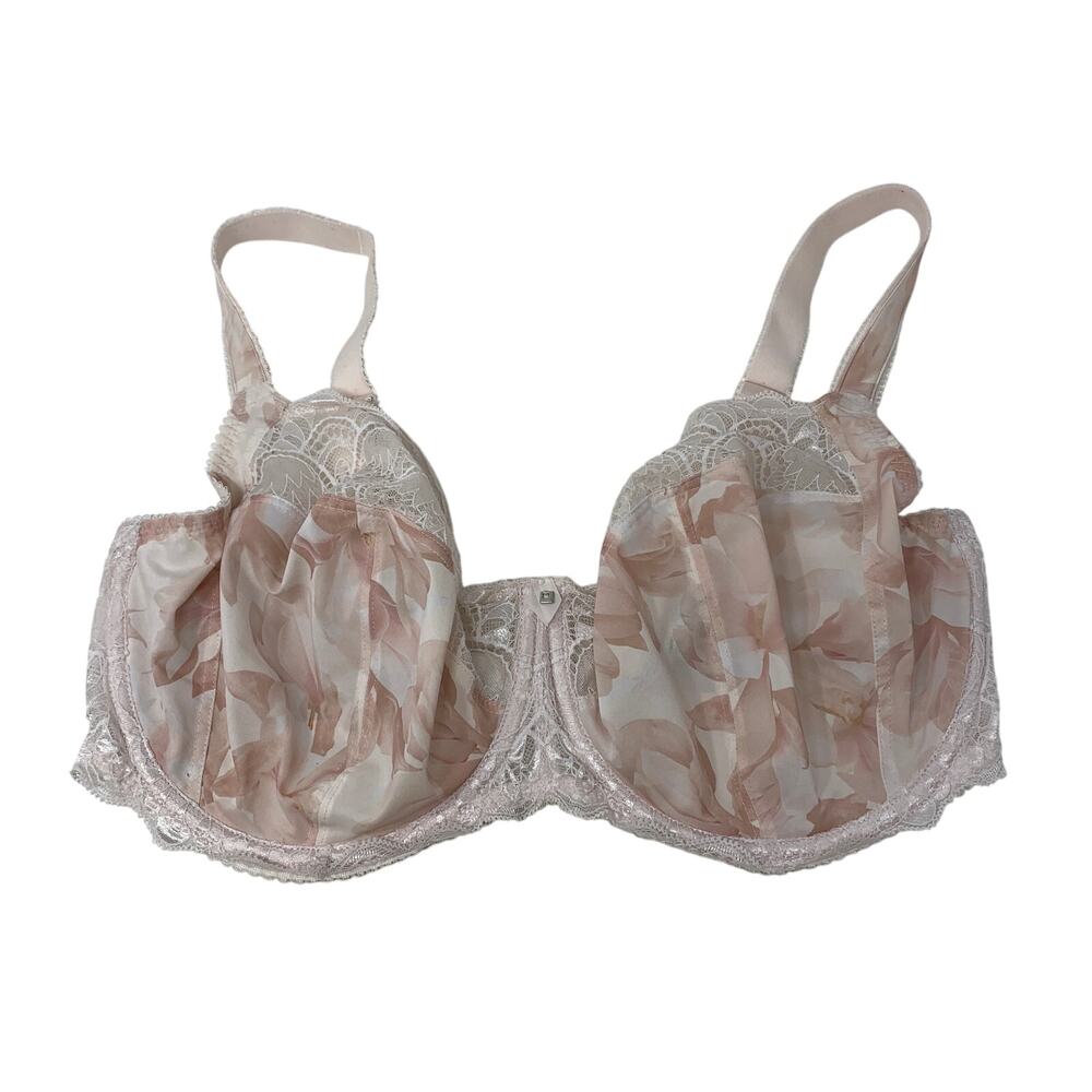 Fantasie Olivia Underwire Side Support Bra 36I US Pink Floral Lace